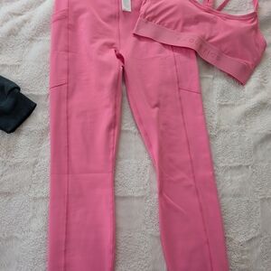 Fabletics Pink High-Rise Performance Leggings